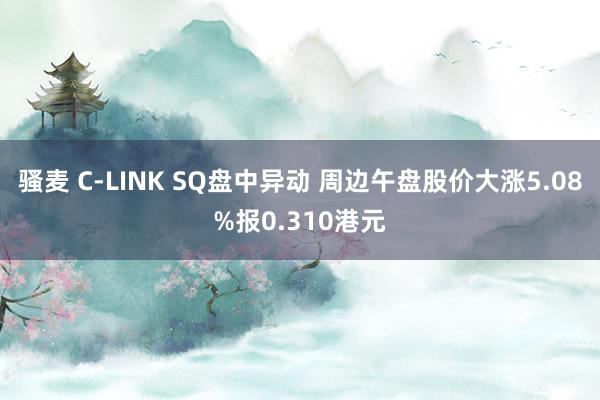 骚麦 C-LINK SQ盘中异动 周边午盘股价大涨5.08%报0.310港元